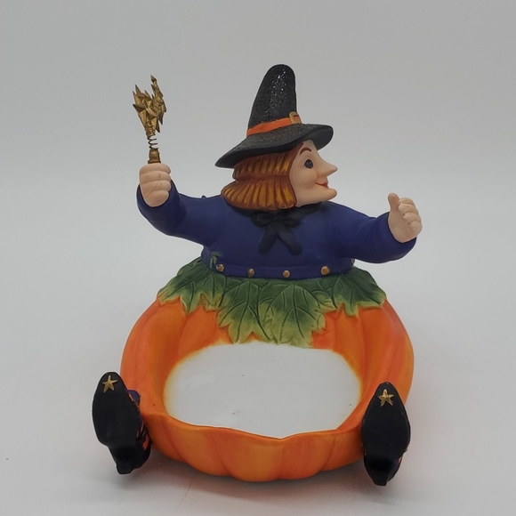 PartyLite Holiday Partylite Pumpkin Witch Candle Holder Halloween